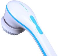 Spin Spa 5-in-1 massage brush for washing and cleansing the face and body, electric massager for shower, bathtub, massager brush with replaceable nozzles White