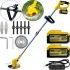 Акумуляторна газонокосарка тример для покосу трави та кущів DeWalt DCMST156N 48V з 2 акумуляторами Бездротова косарка для стрижки саду та газону