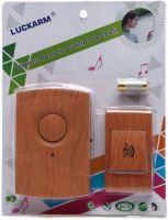 Дверной звонок Luckarm A601 от розетки 220V Brown беспроводная кнопка передатчик сигнала и приемник от сети на 32 мелодии для входной двери до 150 м