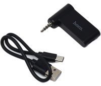Автомобильный Bluetooth адаптер Hoco E58 140 mAh беспроводной трансмиттер для магнитолы, авто FM ресивер, модулятор в машину с блютуз AUX 3.5 мм