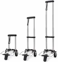 Складная мини тележка кравчучка Porter Trolley CT-25 до 25 кг двухколесная раскладная тачка с телескопической ручкой для покупок 97х24х17.5 см