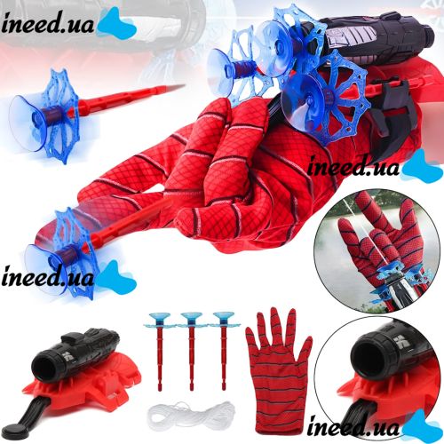 Children's toy glove blaster Spider Man Spider Wrist Transmitter AND-5659 toy hand gun with crossbow and 3 suction cups Spider Men