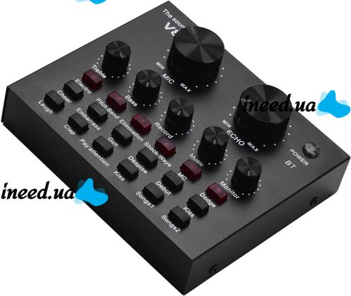 Внешняя звуковая аудио карта V8 внешняя USB-гарнитура, настольная беспроводная аудиосистема Bluetooth с режимом записи голоса для микрофона V-8