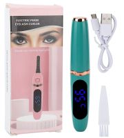 Аккумуляторные щипцы для горячей завивки ресниц Eyelash Curler XL-271, с подогревом, Электрическая кисточка плойка с дисплеем зарядка через USB