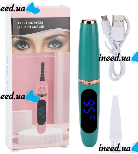 Аккумуляторные щипцы для горячей завивки ресниц Eyelash Curler XL-271, с подогревом, Электрическая кисточка плойка с дисплеем зарядка через USB