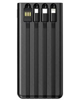 Зарядное устройство Power bank YM-485 Solar 10000 mAh c набором кабелей 4в1 Внешний аккумулятор на солнечной батарее Type-C MicroUSB Lightning