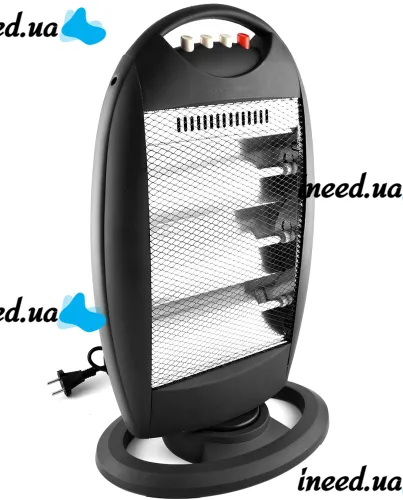 Напольный инфракрасный галогенный обогреватель Domotec MS-5951 1200W 3 режима мощности, настольный кварцевый электрообогреватель от сети 1200 Вт