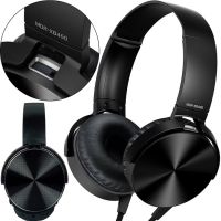 Overhead Wired Headphones with Extra Bass MDR-XB450BT Black Headset, Full-size Headphones with MP3 Player and mini jack 3.5 mm Headset Black