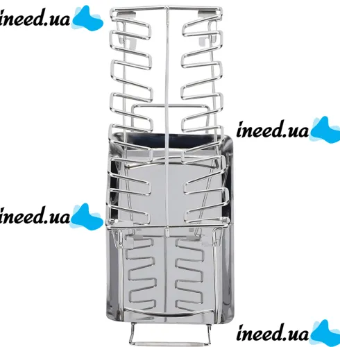 Подставка для приготовления куриных ножек A-Plus Barbecude KF-0982 универсальная стойка с поддоном для духовки и гриля, решетка из нержавеющей стали