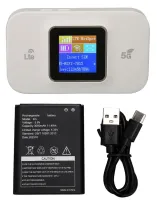 Портативный роутер модем с экраном Wireless Mobile Wi-Fi Pro MF68E 4G/5G аккумуляторный вай фай маршрутизатор со слотом сим карты и съемной батареей