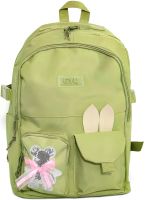 Школьный набор сумок Fashion SG5017 4 в 1 для девочек, подростковый комплект в школу, рюкзак на 16 л сумка шоппер пенал, ранец со значком Зеленый