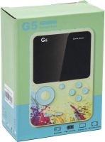 Портативная игровая мини консоль с джойстиком Game Player G5 на 500 встроенных игр, карманная ретро приставка к телевизору AV Micro USB Розовая