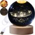 Хрустальный шар-ночник Солнечная система 3D Planet Solar System M-8061S светодиодный LED ночник, стеклянный шар светильник на аккумуляторе от USB