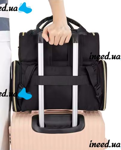 Дорожная сумка косметичка футляр Bagsmart Ivodeela с отсеками для хранения лака и косметики, Женский органайзер для макияжа с 3 съемными футлярами Черная
