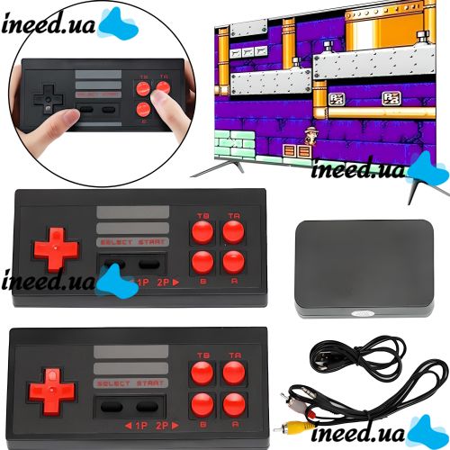Игровая приставка 8bit U-BOX EXTREME Mini Game Box AHH-07 620 игр с 2 беспроводными джойстиками Портативная консоль 8 бит с встроенными играми D600