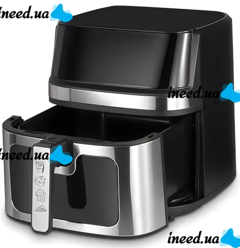 Безмасляна аерофритюрниця мультипіч Domotec MS-3222 12л 2800W з регулюванням температури для приготування їжі, фритюрниця з функцією аерогрилю