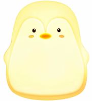 Настольный силиконовый ночник Пингвин Penguin LJC-129 с RGB подсветкой и сенсорным датчиком, Светодиодный светильник 7 режимов на аккумуляторе USB