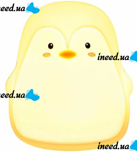 Настольный силиконовый ночник Пингвин Penguin LJC-129 с RGB подсветкой и сенсорным датчиком, Светодиодный светильник 7 режимов на аккумуляторе USB