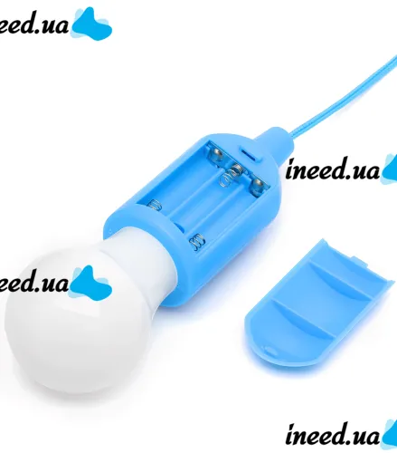 Подвесная LED лампа на шнурке Bailong BL-15418 портативный светодиодный фонарь на веревке, навесная лампочка на батарейках TY-6088 Холодный белый 