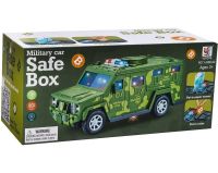 Детская копилка сейф Military Car Safe Box YJ847 купюроприемник, банкомат, электронная военная машинка для денег с кодовым замком на батарейках