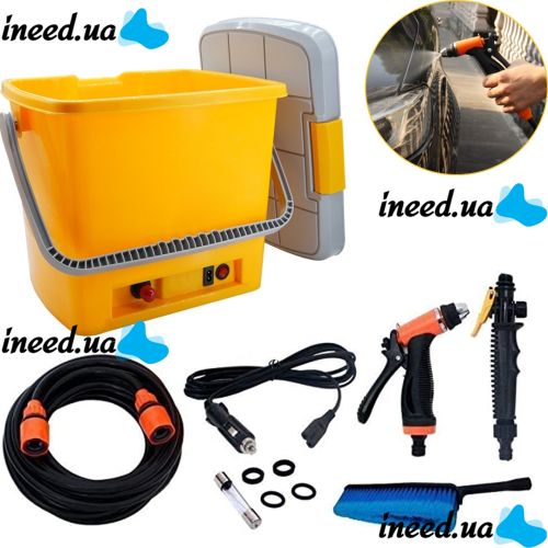 Портативная автомойка высокого давления High Pressure Portable Car Wash, Переносная автомобильная мойка от прикуривателя, Мойка для автомобиля