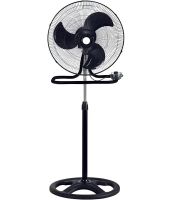 Domotec MS-1622 2 in 1 Floor Table Fan with Iron Blades 44 cm stand fan Timer 17" 60W Domotec Transformer with Height Adjustment