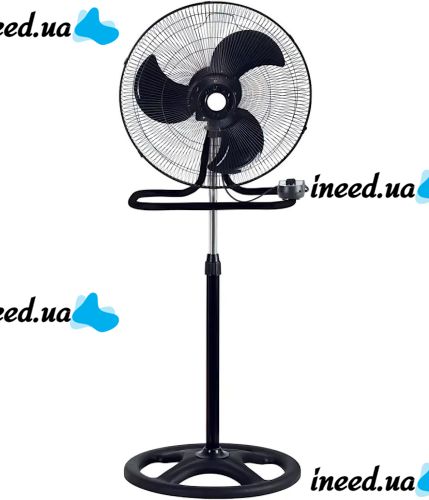 Domotec MS-1622 2 in 1 Floor Table Fan with Iron Blades 44 cm stand fan Timer 17" 60W Domotec Transformer with Height Adjustment