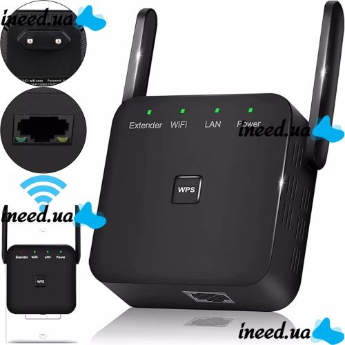 Беспроводной WI-FI репитер усилитель сигнала Repeater LV-WR53Q до 300 Мбит/с WLAN ретранслятор расширитель диапазона вай фай роутера до 300Mbsp