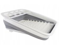 Складная кухонная сушилка для посуды Kitchen Craft Joseph Extend BN-090 раскладная, силиконовая сушка для тарелок и кухонных приборов, поддон