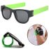 Гибкие солнцезащитные очки браслет Clix Out Sunglasses для мужчин и женщин, Спортивные очки-браслет трансформер с гибкими дужками, Зеленые