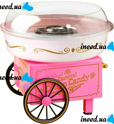 Апарат для приготування солодкої вати Cotton Candy Make NJ - 228 Рожевий автоматичний пристрій міні-машина для цукрової вати в домашніх умовах