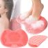 Силіконовий масажний килимок Чистюля щітка Shower Foot Scrubber Mat Pink LY-379 для спини і ніг на присосках, настінна мочалка для душу Рожева