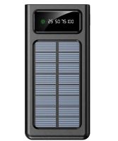 Зарядное устройство Power bank YM-485 Solar 10000 mAh c набором кабелей 4в1 Внешний аккумулятор на солнечной батарее Type-C MicroUSB Lightning