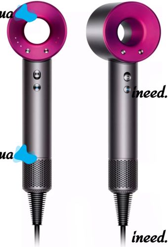 Фен для укладки и сушки волос Super Hair Dryer Supersonic HD07 5 в 1 стайлер со сменными магнитными насадки, защитой от перегрева и турборежимом 1600 W Розовый