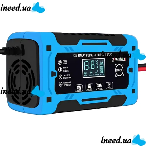 Автомобильное импульсное пускозарядное АКБ Jinnuoyi Pulse Repair Charger 12V 10A устройство с LED дисплеем для зарядки аккумуляторов авто 10Ah–200Ah