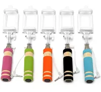 Мини монопод штатив для селфи Mini Monopod Z07-5 E портативная селфи палка 50 см селфи-монопод с кнопкой и кабелем для Android и IOS от AUX
