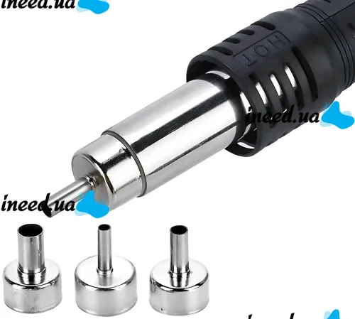Термовоздушная паяльная станция JCD 8898 2в1 паяльник 80W и термофен 750W с регулировкой температуры и дисплеем для пайки SMD и ремонта электроники