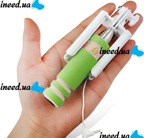 Мини монопод штатив для селфи Mini Monopod Z07-5 E портативная селфи палка 50 см селфи-монопод с кнопкой и кабелем для Android и IOS от AUX