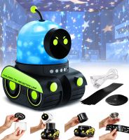 Аккумуляторный проектор звездного неба Droid WH-E03 светодиодный RGB LED ночник, робот дроид со сменными слайдами и Bluetooth колонкой 1200mAh