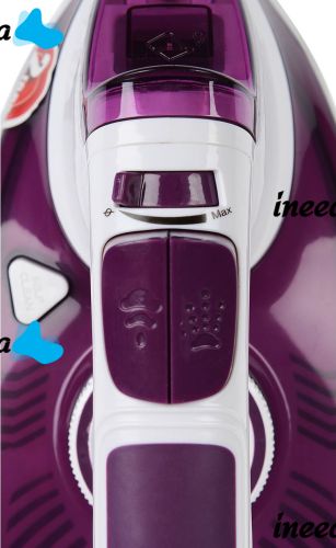  Domotec MS-2201 Electric Steam Iron with 2200W Water Tank Ceramic Sole with Steam and Dry Ironing Mode for Clothes Purple