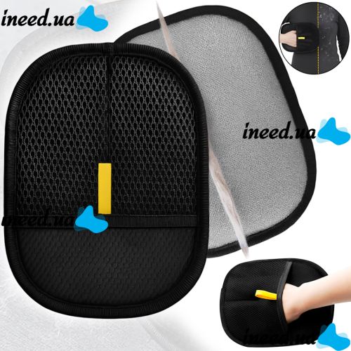 Двусторонняя перчатка Pet Hair Removal Glove PL-23 для удаления шерсти животных, электростатическая щетка для уборки ворса, пыли и волос 24х16 см 