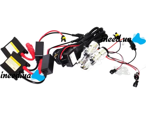 Комплект ксенона Bosch H3 HID 6000K 35W 12V с блоками розжига и лампами, набор ксеноновых ламп для фар в авто Холодный белый 