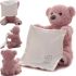 М'яка дитяча іграшка Peekaboo Bear Плюшевий ведмедик 33 см музичний інтерактивний грає в хованки говорить ведмідь від 6 місяців Пікабу Рожевий