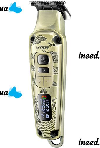 Аккумуляторная машинка для стрижки волос VGR V-901 5W беспроводной мужской триммер для стрижки и окантовки бороды и усов со сменными насадками V901