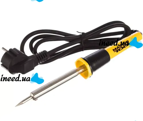 Контактный электрический паяльник Mastertool 44-0009 80W электропаяльник на подставке для соединения и пайки деталей и проводов от сети 220V WL-9
