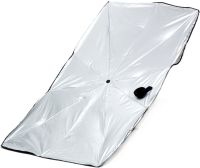 Автомобільна світловідбиваюча шторка парасолька Car Umbrellas сонцезахисний тент 120х70 см козирок на лобове скло для захисту від сонця в авто Чорний