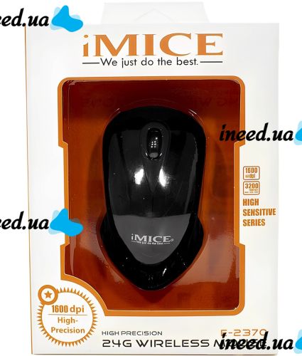 Беспроводная игровая Bluetooth мышка iMICE E-2370 для компьютера и ноутбука 2.4GHZ 1600 DPI геймерская оптическая блютуз мышь для ПК от батареек USB