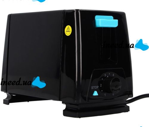Электрический тостер Domotec MS-263 650W кухонный электротостер для хлеба на 2 тоста со съёмным поддоном и регулировкой степени обжарки Черный