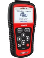 Автомобильный сканер OBDII/EOBD Konnwei KW808 для диагностики ошибок двигателя, универсальный диагностический автосканер с LCD дисплеем ELM327