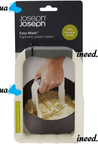 Толкушка для картофеля Easy-Mash Joseph пластиковая картофелемялка давилка для картошки, эргономичный пресс для пюре на кухню 16.5х11.9 см Белый